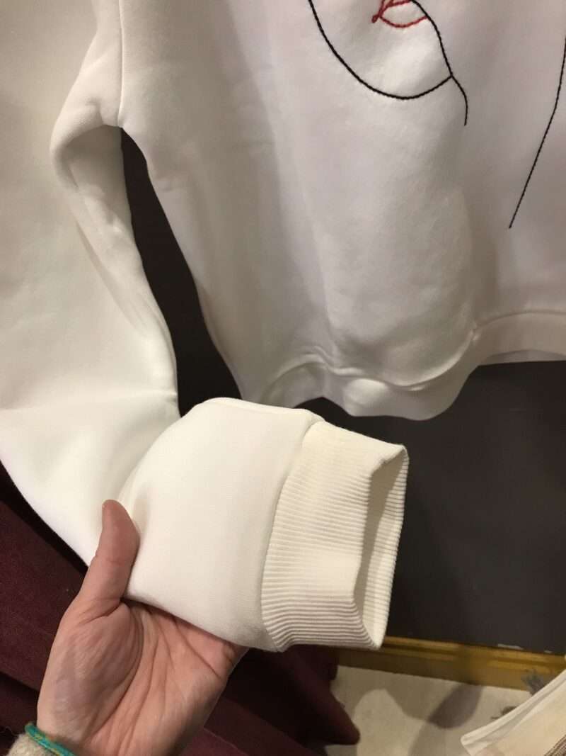 Felpa color bianco con immagine donna SUPER SALDI -50% - immagine 3
