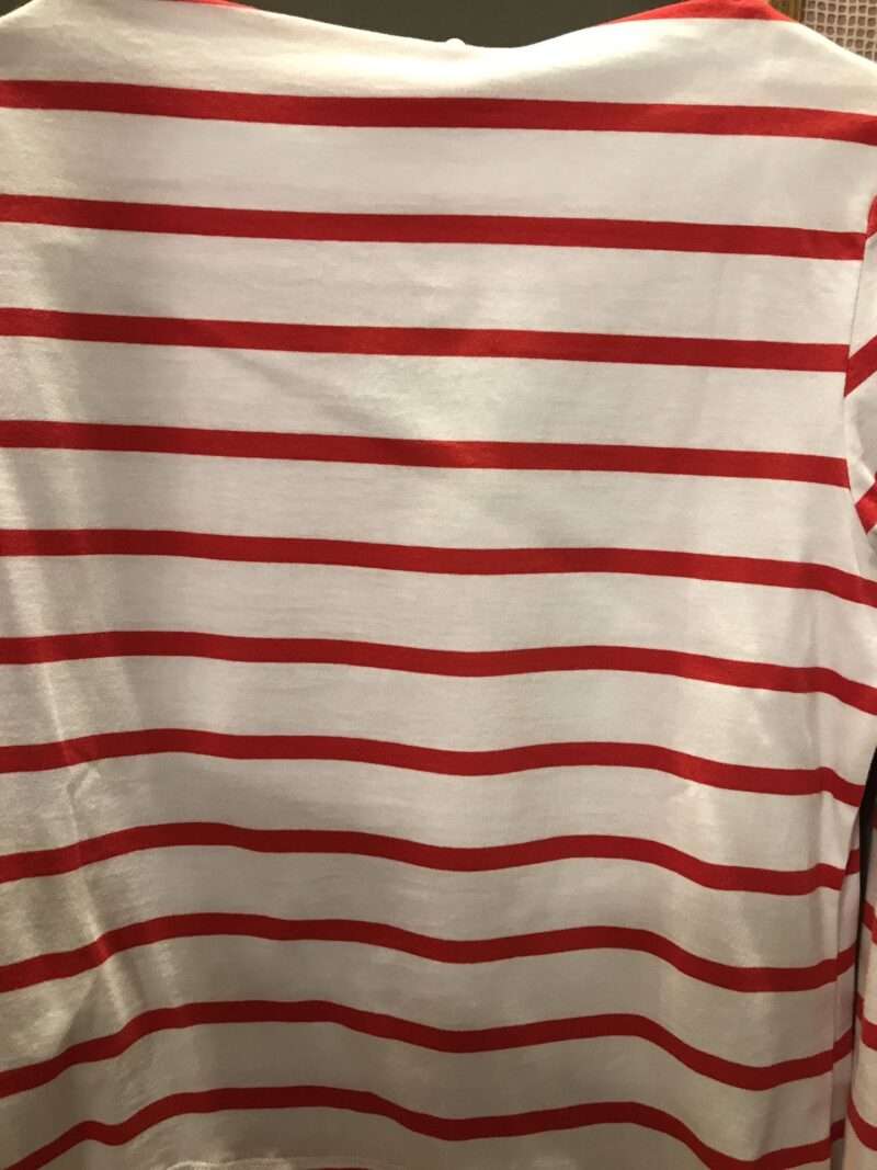 Maglia jersey cotone righe rosso bianco - immagine 4
