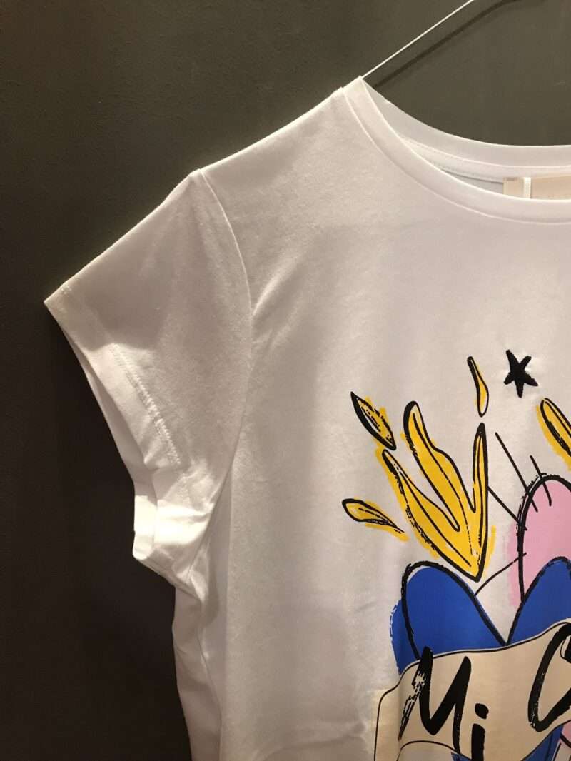 Tshirt bianca con stampa Cuore Sacro - immagine 3