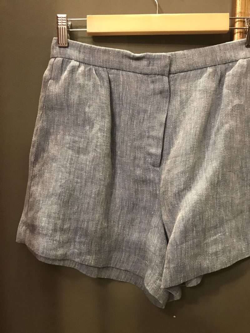 pantaloncino corto in cotone chambray - immagine 2