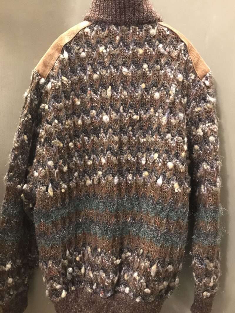 Giubbino in lana e inserti in pelle - immagine 4