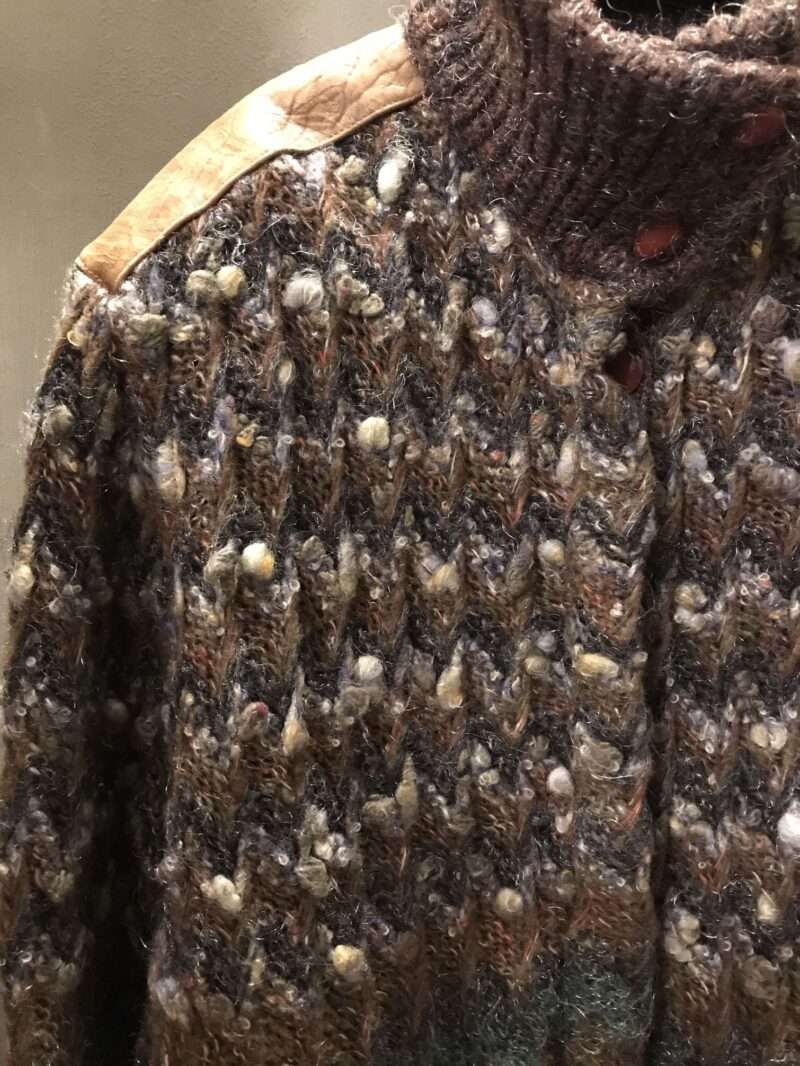 Giubbino in lana e inserti in pelle - immagine 2