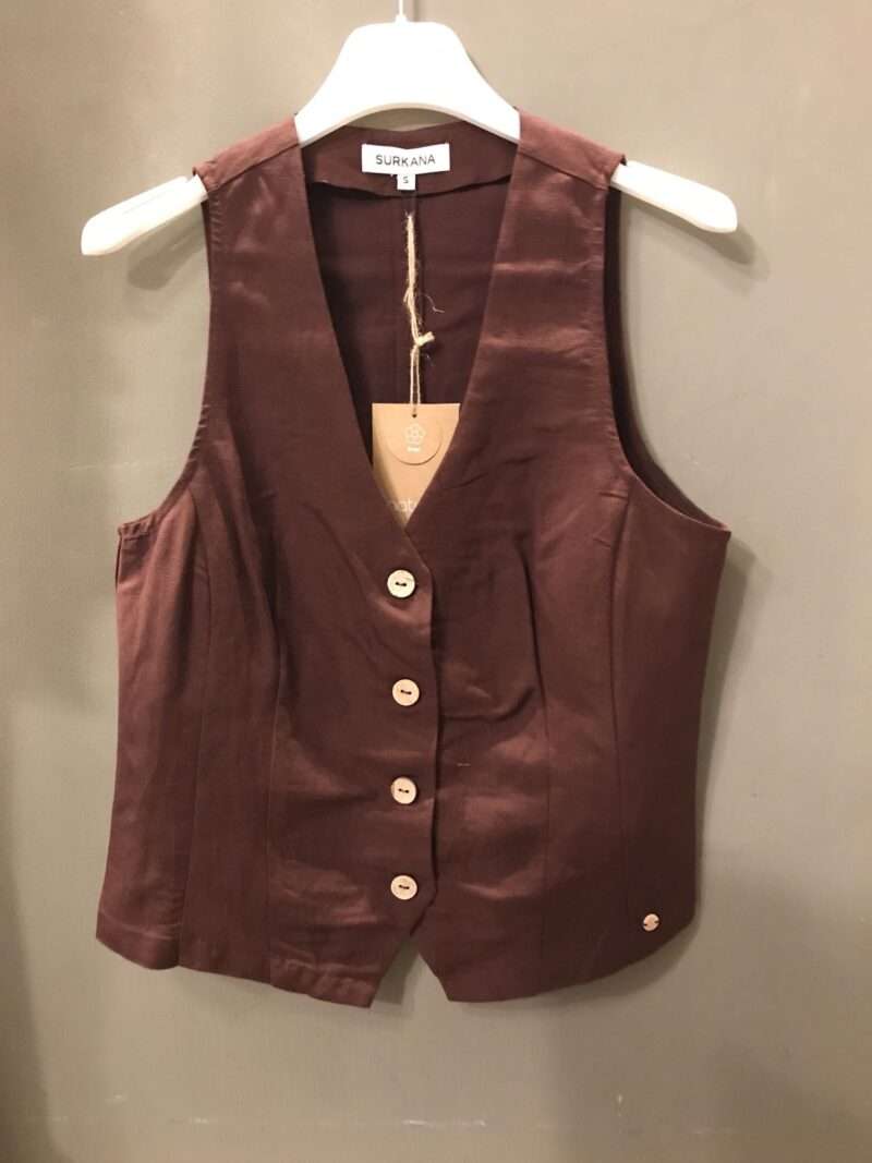Gilet color choco Surkana