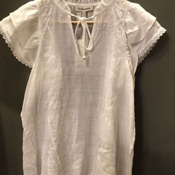 Camicia in cotone ricamata Surkana