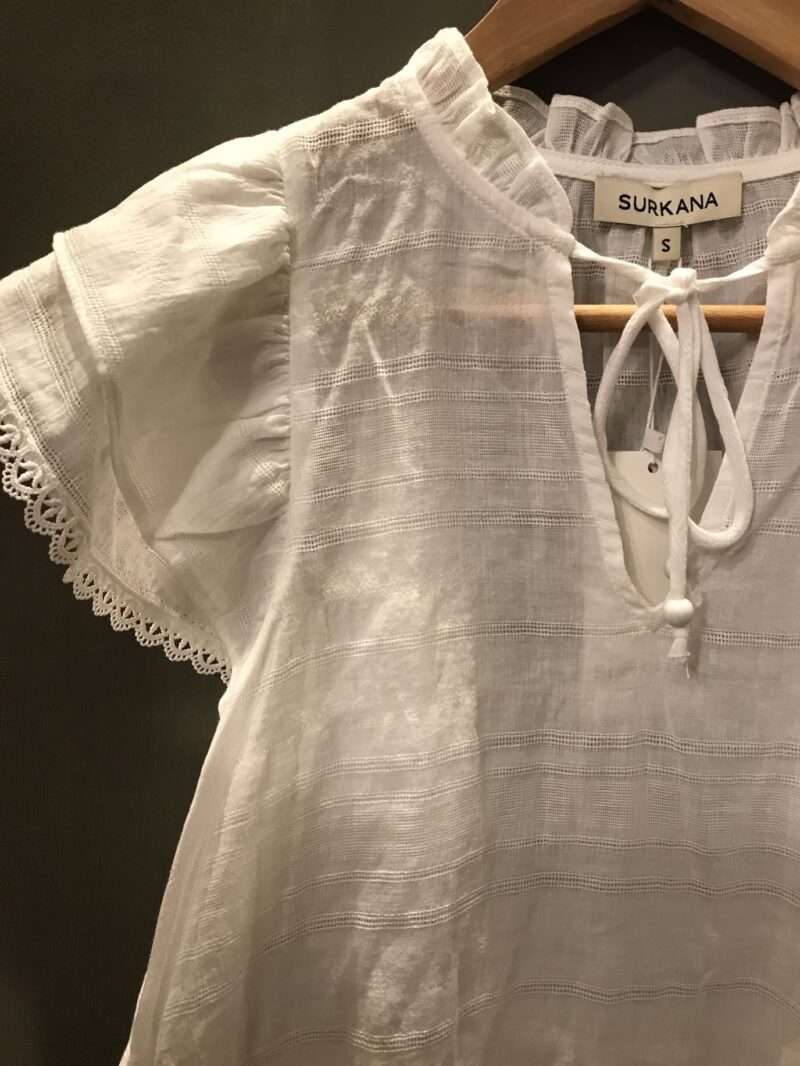 Camicia in cotone ricamata Surkana - immagine 2